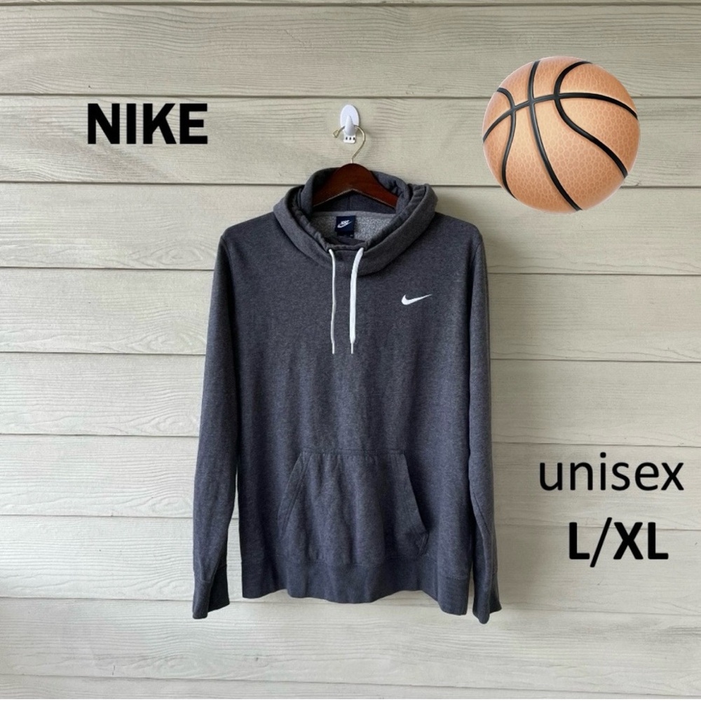 Nike Unisex Funnel Neck Hoodie XL (Fits Like Men’s Large / Women’s XL) – Gray